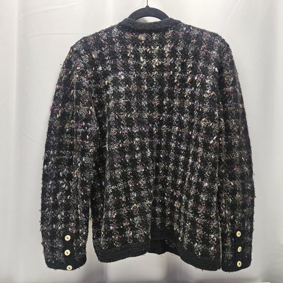 Vtg South Wool Pure Virgin Wool Handknitted Cardigan Sweater Sz M Made Uruguay - Picture 3 of 9